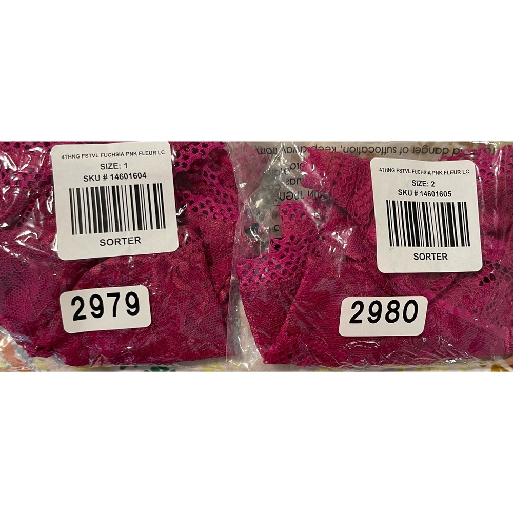 Torrid Elegant Lace Women's Thong Panties - Fuchsia NWT SZ 1X, 2X - Picture 11 of 13